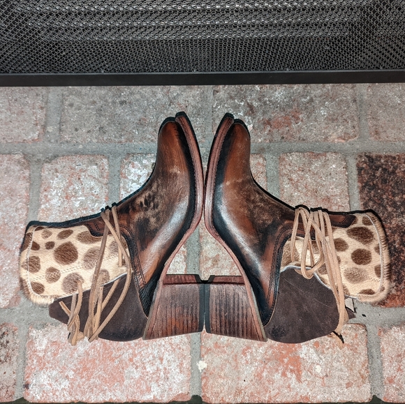 FreeBird CASEY Leopard Ankle Boots size 11 - Picture 8 of 14